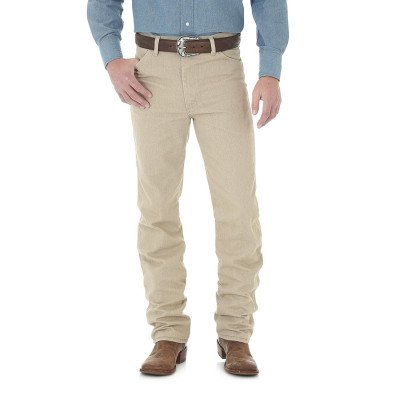 Песочные мужские джинсы Wrangler Men's Cowboy Cut Slim Fit Jean Prewashed Tan 0936TAN, фото
