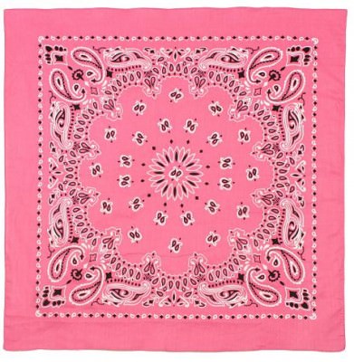 Розовая бандана с черно-белым орнаментом Rothco Trainmen Bandana Pink (56 x 56 см) 4059, фото