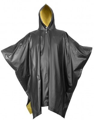 Двухсторонее черно-желтое пончо - дождевик Rothco Reversible PVC Poncho Black 3632, фото