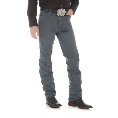 Темно-серые мужские джинсы Wrangler Men's Cowboy Cut Slim Fit Jean Gun Powder 0936GPD, фото