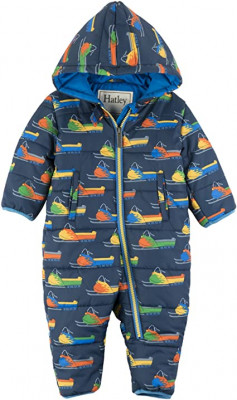 Детский темно-синий комбинезон на 9-12 месяцев Hatley Baby Boys Colourful SnowMobiles Winter Bundler 9-12M PB2SKID507, фото