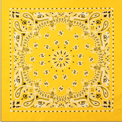 Желтая бандана с черно-белым орнаментом Rothco Trainmen Bandana Yellow (56 x 56 см) 4069, фото