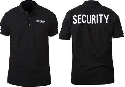 Футболка поло Rothco Polo Shirts Security Black 7698, фото