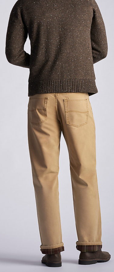 Lee men's flannel lined jeans online