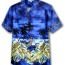 Темно-синяя мужская гавайская рубашка пальмами Pacific Legend Men's Border Hawaiian Shirts 440-2846 Navy - Pacific Legend Men's Border Hawaiian Shirts - 440-2846 Navy