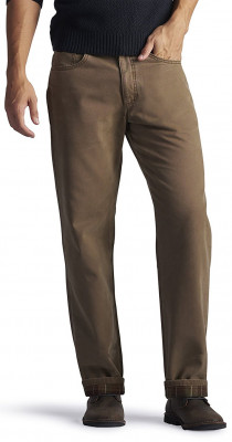 Джинсы зимние Lee Men Flannel Lined Straight Leg Jean Teak 2055793, фото