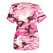 Rothco Womens Long Length T-Shirt Pink Camo 56789