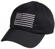 Rothco Tactical Operator Cap With US Flag Black 4364