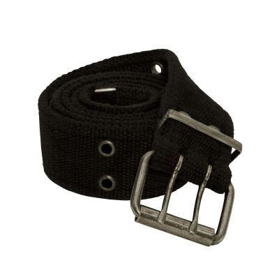 Черный хлопковый винтажный ремень Rothco Vintage Double Prong Buckle Belt Black 4171, фото