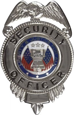 Серебряный жетон офицера службы безопасности Rothco Security Officer Badge w/ Flags Silver 1913, фото