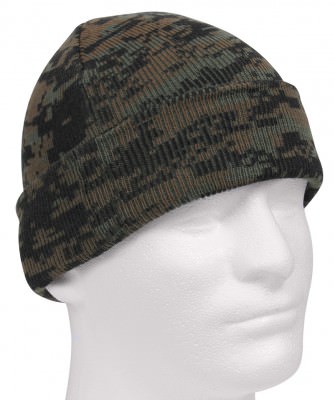 Шапка вязаная акриловая лесной цифровой камуфляж вудланд марпат Rothco Deluxe Camo Watch Cap Woodland Digital Camo 5715, фото