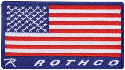 Нашивка с велкро флаг США и надписью «Rothco» Rothco Brand US Flag Patch Red / White / Blue 1897, фото