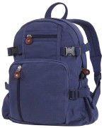 Rothco Vintage Canvas Compact Backpack Navy Blue 8558