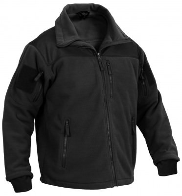 Куртка черная флисовая тактическая Rothco Spec Ops Tactical Fleece Jacket Black 96670, фото