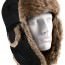 Шапка ушанка зимняя с искуственным мехом Rothco Fur Flyer's Hat - Шапка -ушанка черная Rothco Fur Flyer's Hat - Black # 9870 