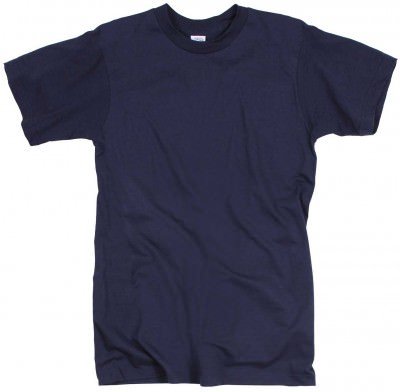 Military Crew Neck T-Shirt Navy Blue - 8575, фото