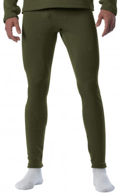 Оливковые кальсоны термобелья 2 слой 3-го поколения Rothco ECWCS Gen III Mid-Weight Underwear Bottoms (Level II) Olive Drab 69064, фото