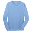 Светло-голубая хлопковая футболка с длинным рукавом Port & Company Long Sleeve Core Cotton Tee Light Blue PC54LSLB - Светло-голубая хлопковая футболка с длинным рукавом Port & Company Long Sleeve Core Cotton Tee Light Blue PC54LSLB