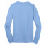 Светло-голубая хлопковая футболка с длинным рукавом Port & Company Long Sleeve Core Cotton Tee Light Blue PC54LSLB - Светло-голубая хлопковая футболка с длинным рукавом Port & Company Long Sleeve Core Cotton Tee Light Blue PC54LSLB