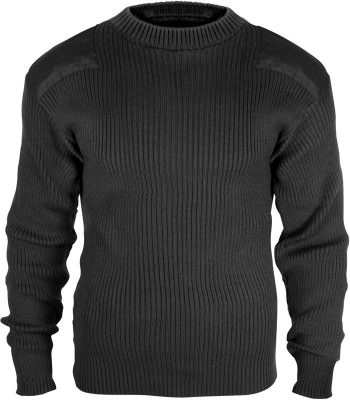 Шерстяной черный военный свитер Rothco Government Type Wool Commando Sweater Black 6349, фото