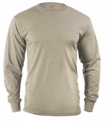 Песочная футболка с длинным рукавом Rothco Long Sleeve T-Shirt Sand 8597, фото