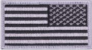 Rothco U.S. Flag Velcro Patch Silver / Reverse 17784
