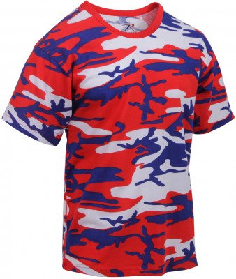 Футболка красно-бело-голубой камуфляж Rothco T-Shirts Red / White / Blue 3192, фото
