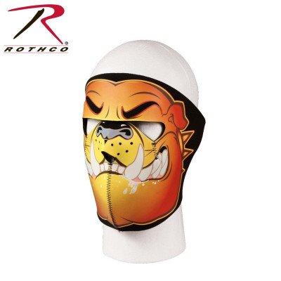Черная неопреновая маска с изображением бульдога Rothco Neoprene Face Mask -Black w/ Bulldog, фото