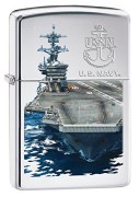 Zippo US Navy Lighter High Polish Chrome Navy Boats