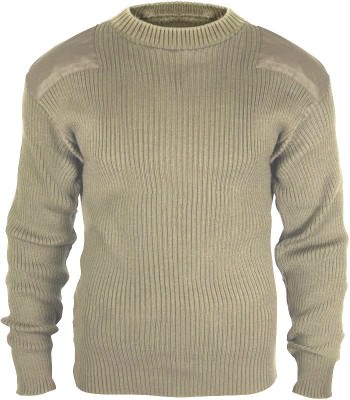 Свитер хаки коммандо Rothco GI Style Acrylic Commando Sweater Khaki 8346, фото