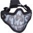 Маска Bravo Tac Gear Strike Steel Half Face Mask 867 - Cтрайкбольная маска Bravo Tactical Gear Strike Steel Half Face Mask - Black w/ Skull # 867