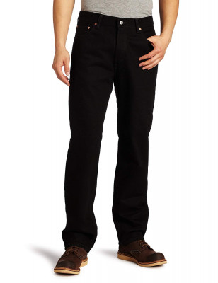 Джинсы просторные мужские черные в больших размерах Levi's 550 Relaxed Fit Jeans Black (Big and Tall) 015500260, фото