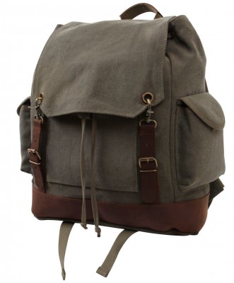 Хлопковый винтажный оливковый рюкзак Rothco Vintage Expedition Rucksack Olive Drab 8704, фото