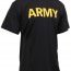 Футболка черная тренировочная Армии США Physical Training T-Shirt - Black / ARMY (Gold Lettering) # 46020 - Футболка тренировочная Physical Training T-Shirt - Black / ARMY (Gold Lettering) # 46020