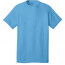 Голубая мужская американская хлопковая футболка Port & Company Core Cotton Tee PC54 Aquatic Blue - Голубая мужская американская хлопковая футболка Port & Company Core Cotton Tee PC54 Aquatic Blue
