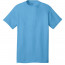 Голубая мужская американская хлопковая футболка Port & Company Core Cotton Tee PC54 Aquatic Blue - Голубая мужская американская хлопковая футболка Port & Company Core Cotton Tee PC54 Aquatic Blue