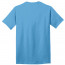 Голубая мужская американская хлопковая футболка Port & Company Core Cotton Tee PC54 Aquatic Blue - Голубая мужская американская хлопковая футболка Port & Company Core Cotton Tee PC54 Aquatic Blue
