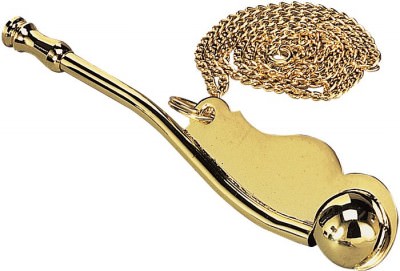 Боцманская дудка - свисток с цепочкой золотой Rothco Boatman's Whistle Gold 10372, фото