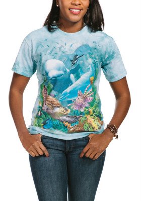 Футболка черепахой и дельфинами The Mountain T-Shirt Seavillians 105968, фото