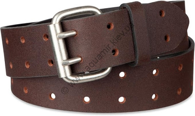 Ремень кожаный коричневый Dickies Men's Double Prong Leather Work Belt Brown 1DI0227-BRW, фото