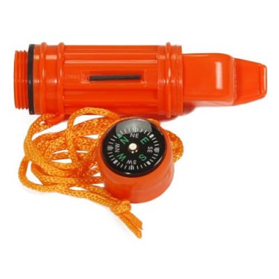 Свисток с компасом оранжевый Rothco Deluxe 5-in-1 Survivor Tool Safety Orange 8405, фото