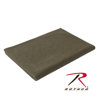 Спасательное оливковое огнестойкое шерстяное одеяло Rothco Wool Blanket 9093, фото