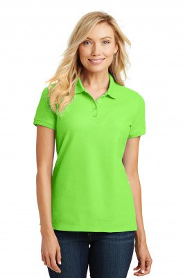 Футболка поло женская лайм Port Authority Ladies Core Classic Pique Polo Lime, фото