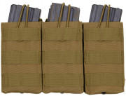 Rothco M16/AK47 MOLLE Open Top Triple Mag Pouch Coyote Brown 41004