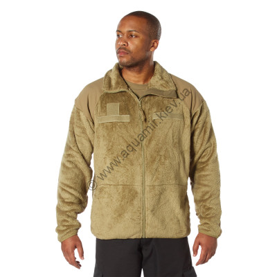 Куртка флисовая армейский пустынный 3-й слой 3-е поколения ECWCS Rothco Generation III Level 3 ECWCS Fleece Jacket US Army Tan 97350, фото