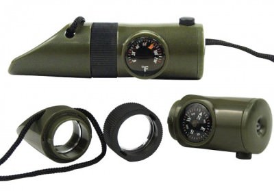 Свисток с фонариком Rothco 6-in-1 LED Survival Whistle Kit 9415, фото