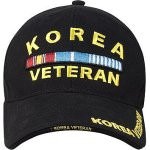 Бейсболка Rothco Deluxe Baseball Cap - Black (Korea Veteran Ribbon) - 9421