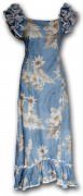 Pacific Legend Long Muumuu Dress - 334-3162 Blue