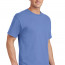 Светло голубая мужская американская хлопковая футболка Port & Company Core Cotton Tee PC54 Carolina Blue - Светло голубая мужская американская хлопковая футболка Port & Company Core Cotton Tee PC54 Carolina Blue