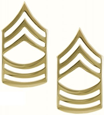 Золотые петлицы главного сержанта Армии США (1 пара) Rothco Master Sergeant E-8, фото